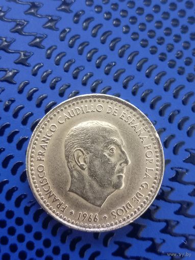 1 песета. Испания 1966г.
