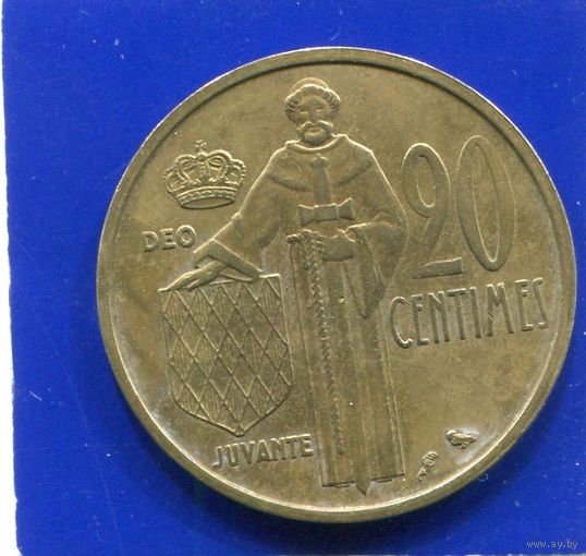 Монако 20 сантимов 1962