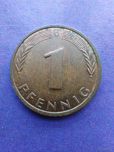 Германия ФРГ 1 пфенниг 1991 D
