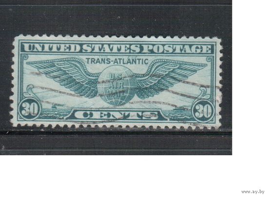 США-1939, (Мих.450), гаш.   , Авиапочта ,Авиация, Знак пилота, (одиночка)(1)