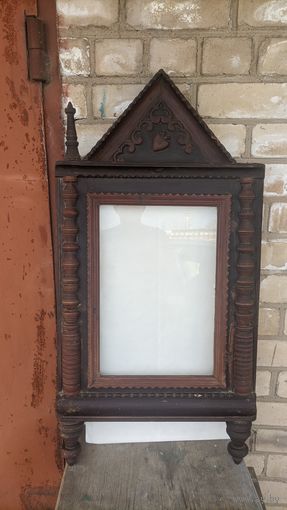 Деревянная рама (клад) для иконы в красный угол, дерево, есть утраты элементов, большая