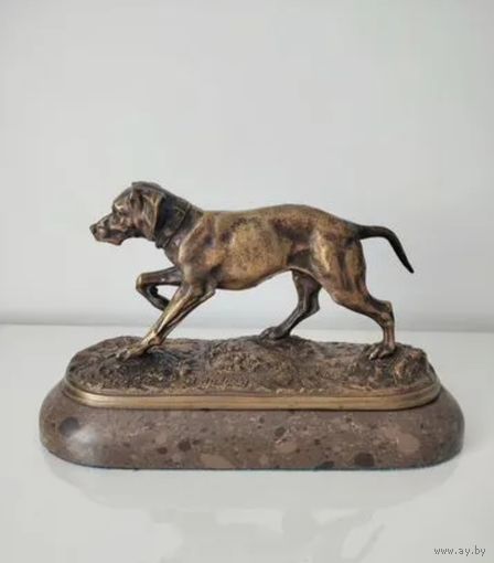 Бронзовая скульптура "Собачка", 19 век