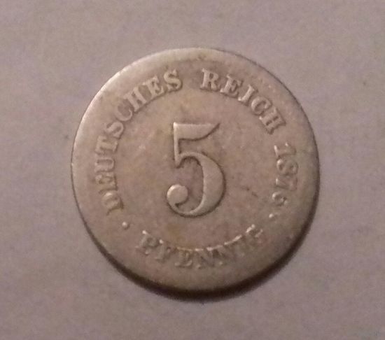 5 пфеннигов, Германия 1876 J