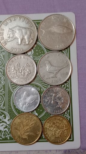 Хорватия набор монет 1993-2013   8 штук