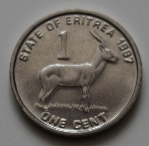 Эритрея, 1 цент, 1997 год, UNC