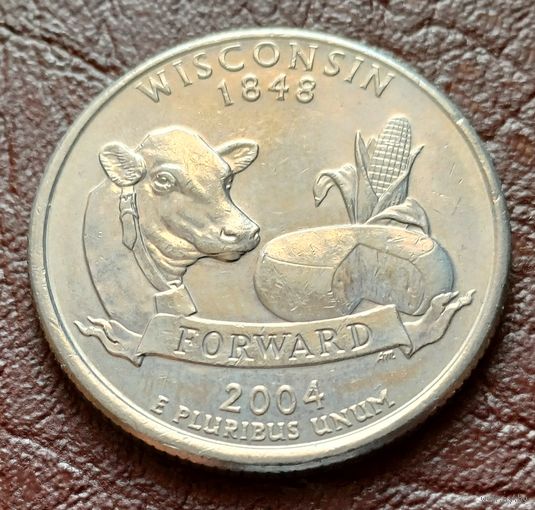 США 25 ентов , Р 2004 Квотер штата Висконсин ( 2-5-5 )