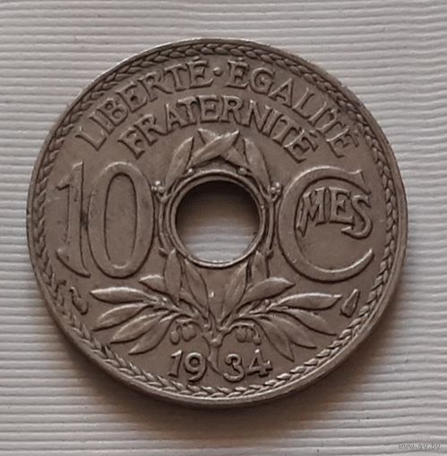 10 сантимов 1934 г. Франция