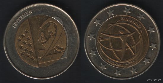 Сан-Марино 2 евро 2002-2012 год Specimen (_3