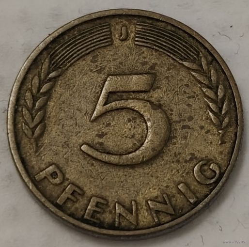 Германия 5 пфеннигов, 1949 Отметка монетного двора: "J" - Гамбург (2-6-87)