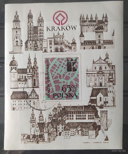 Польша 1982 блок+2м Краков.