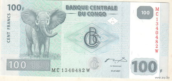 Конго 100 франков 2022