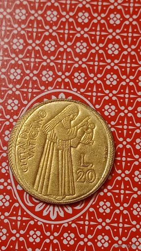 Ватикан 20 лир 1975