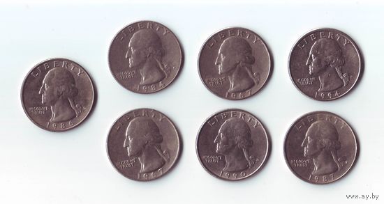 25 центов США, квотер.