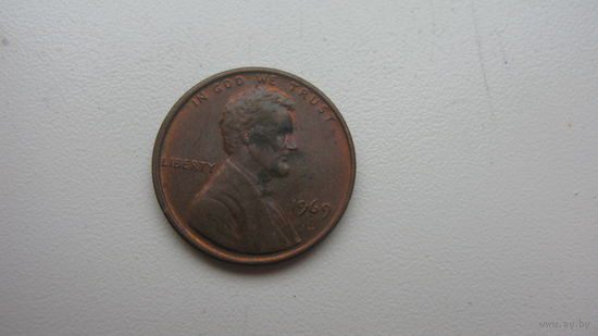 США 1 цент 1969