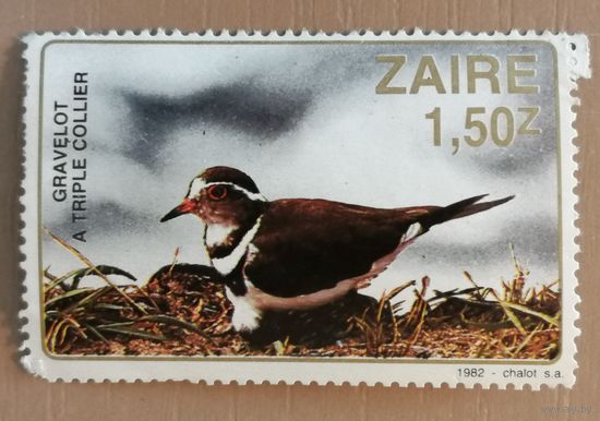 Марка Заир, Конго, фауна, птицы, 1982 г.