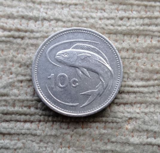 Werty71 Мальта 10 центов 1986 Корабль Рыба