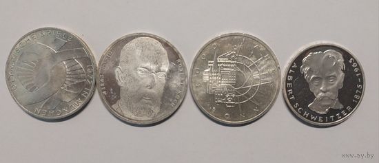 Монеты Германия !0и 5 марок