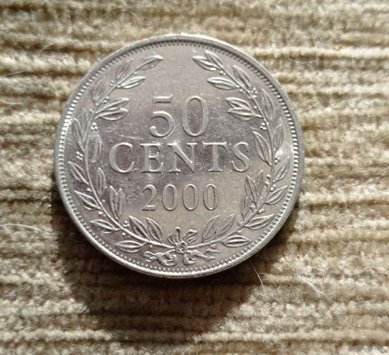 Werty71 Либерия 50 центов 2000