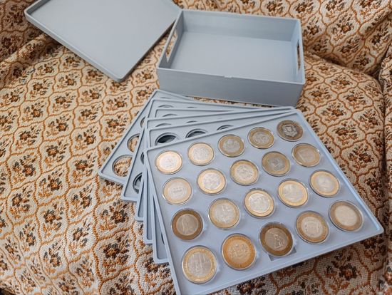 Бокс на 6 планшетов для хранения монет в капсулах 27 мм (120 шт)