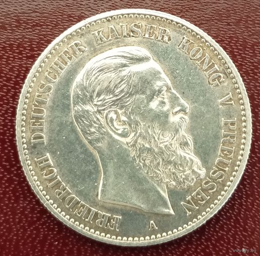 Пруссия 2 марки 1888г. Редкость