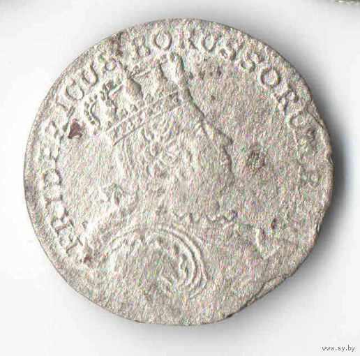 6 ГРОШЕЙ 1755-1756г., (ШОСТАК) ПРУССИЯ