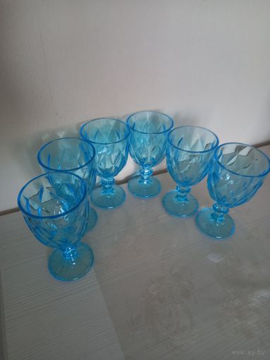 Бокалы,  стаканы,  цветное стекло 250мл, цена за все