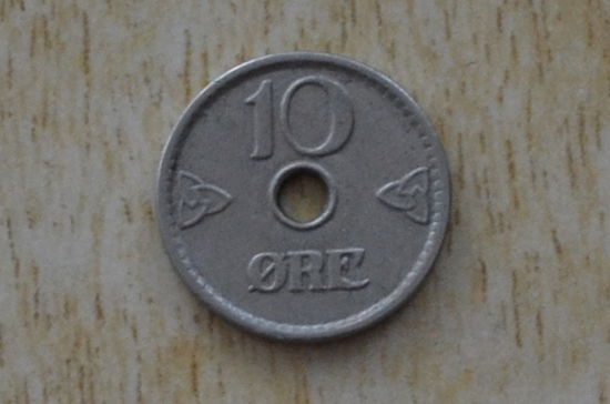 Норвегия 10 эре 1951