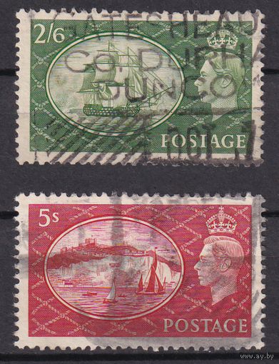 22.Br. Великобритания. Георг VI. 1951 г. Mi.##251/252.