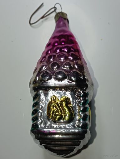 Ёлочная игрушка  - Избушка . СССР  .