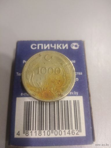 1000 лир 1990 г. Турция