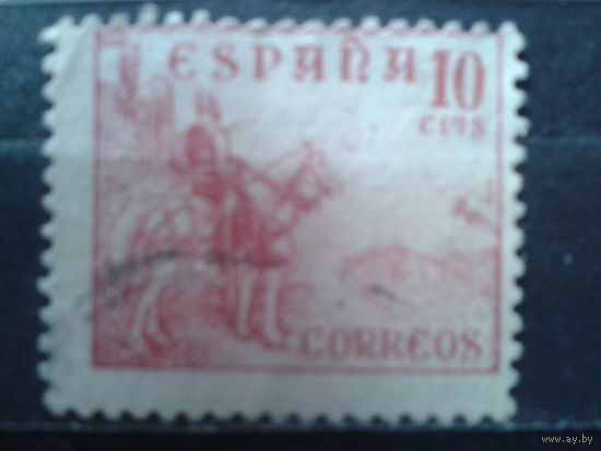 Испания 1939 Конный рыцарь, живопись Марчелино Сантамария