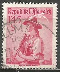 Австрия. Национальные костюмы. Инсбрук. 1951г. Mi#915.