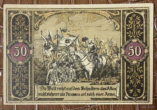 Нодгельд 50 пфеннигов 1922 год. Хоэнфридеберг. Веймарская республика