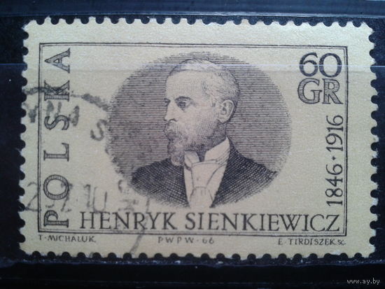 Польша 1966 Писатель Генрик Синкевич