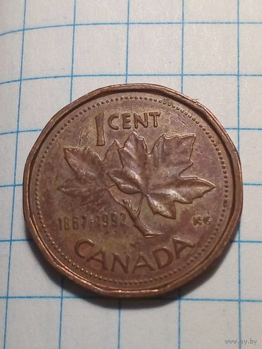 1 цент  Канада 1992  год.