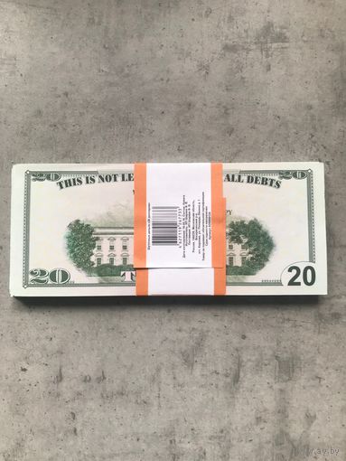 Сувенирные банкноты 20 долларов США 100шт. 2