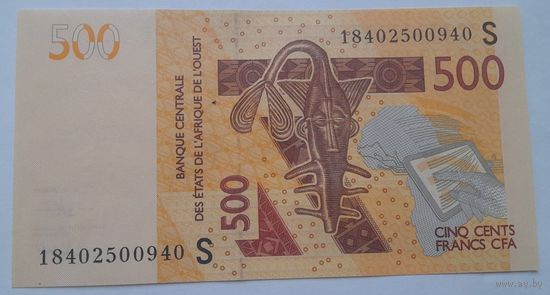 Гвинея-Биссау 500 франков 2012 года UNC