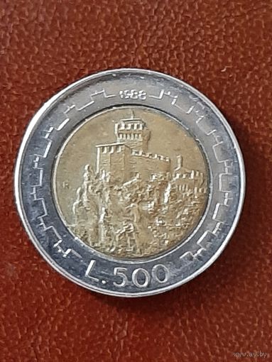 Италия 500 лир, 1988.