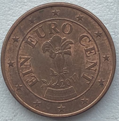 Австрия 1 евроцент 2017 г.