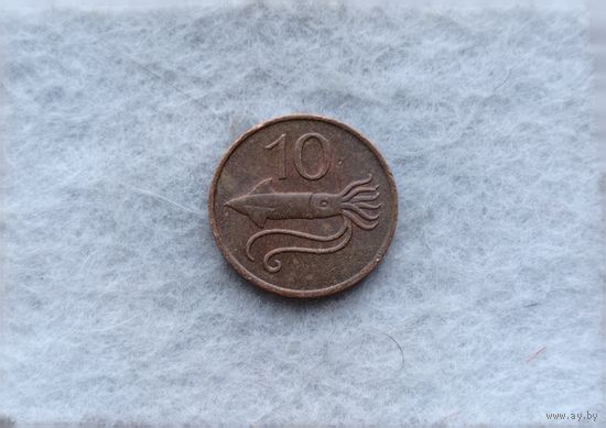 Werty71 Исландия 10 Эйре оре Эре 1981 Кальмар