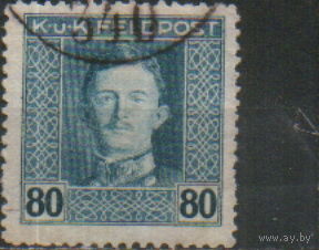 Марка полевой почты из серии 1917г. Австрия "Император Карл I"
