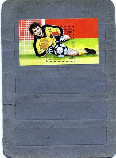 КАМБОЖДЖА, 1990   спорт, почт блок  гашен