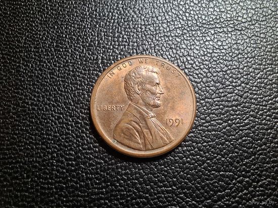 США 1 цент 1991 Цент Линкольна