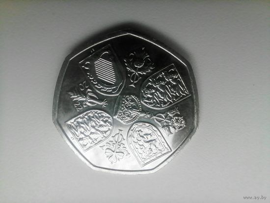 Великобритания 50 Чарльз 3 чек. блеск