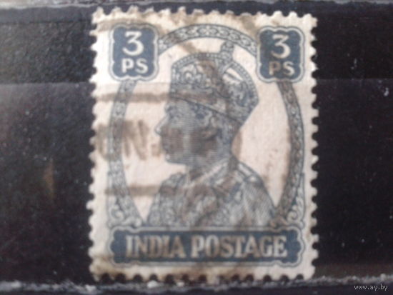 Британская Индия 1941 Король Георг 6  3 пайса