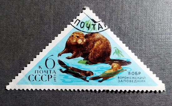 Марка СССР 1973 год Заповедник