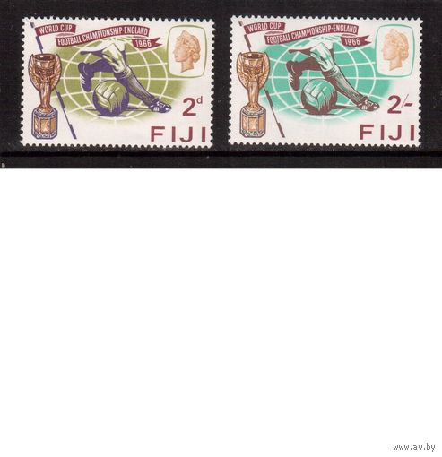 Фиджи-1966(Мих.191-192) ** , Спорт, ЧМ-1966 по футболу, Английские колонии,