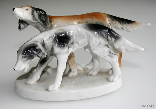 Статуэтка 'Охотничьи собаки', фарфор, Германия, 1945-1964 гг.