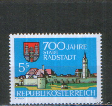 Полная серия из 1 марки 1989г. Австрия "700 лет городу Радштадту" MNH
