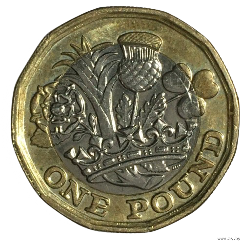 Великобритания 1 фунт, 2017 [AUNC]